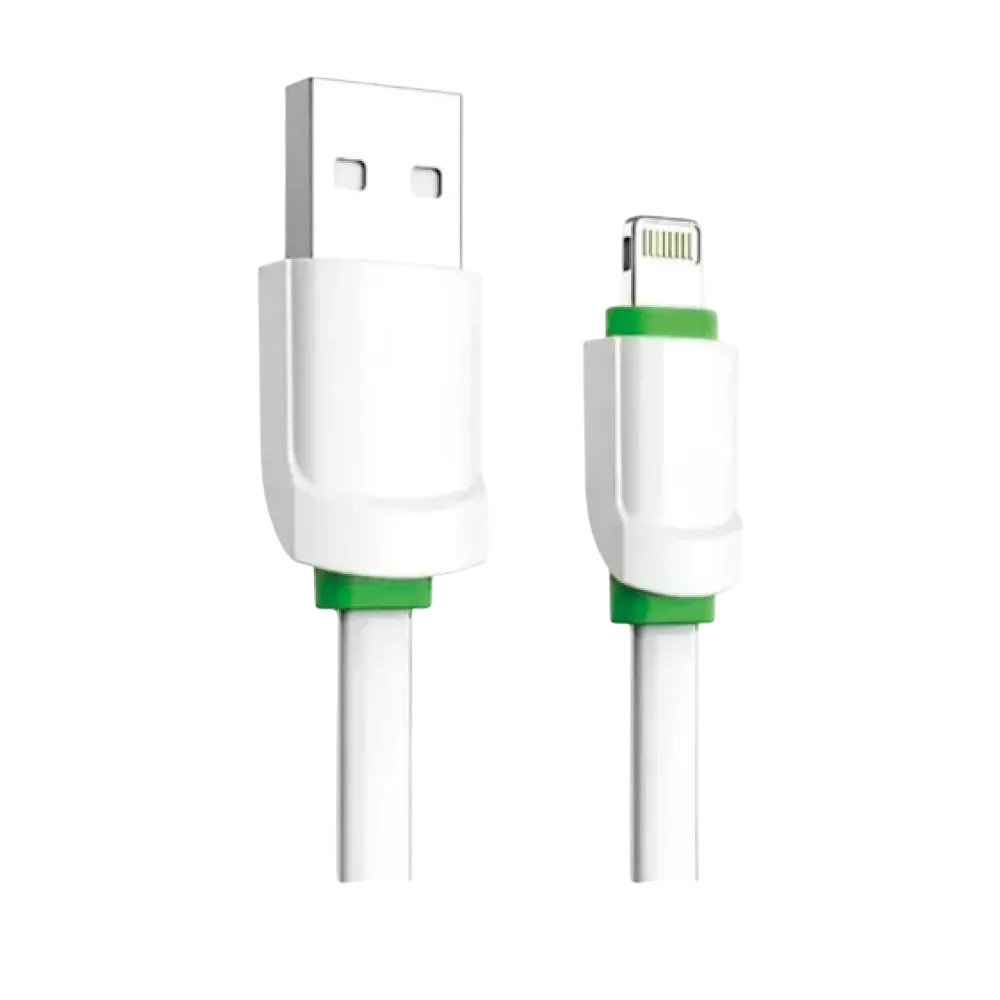 Cabo Carregador Dados USB Lightning 4.8A com 1 Metro Flat Compatível com iPhone