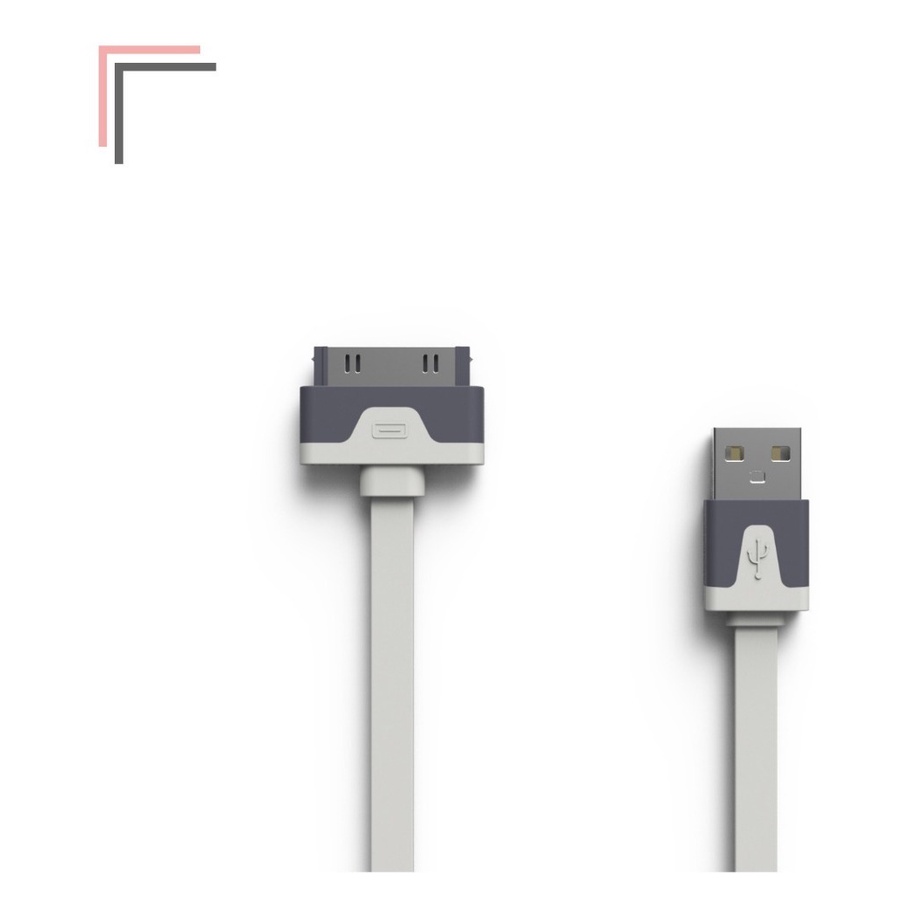 Cabo Flat Usb Dock 2 Metros Para iPhone 4, 4s