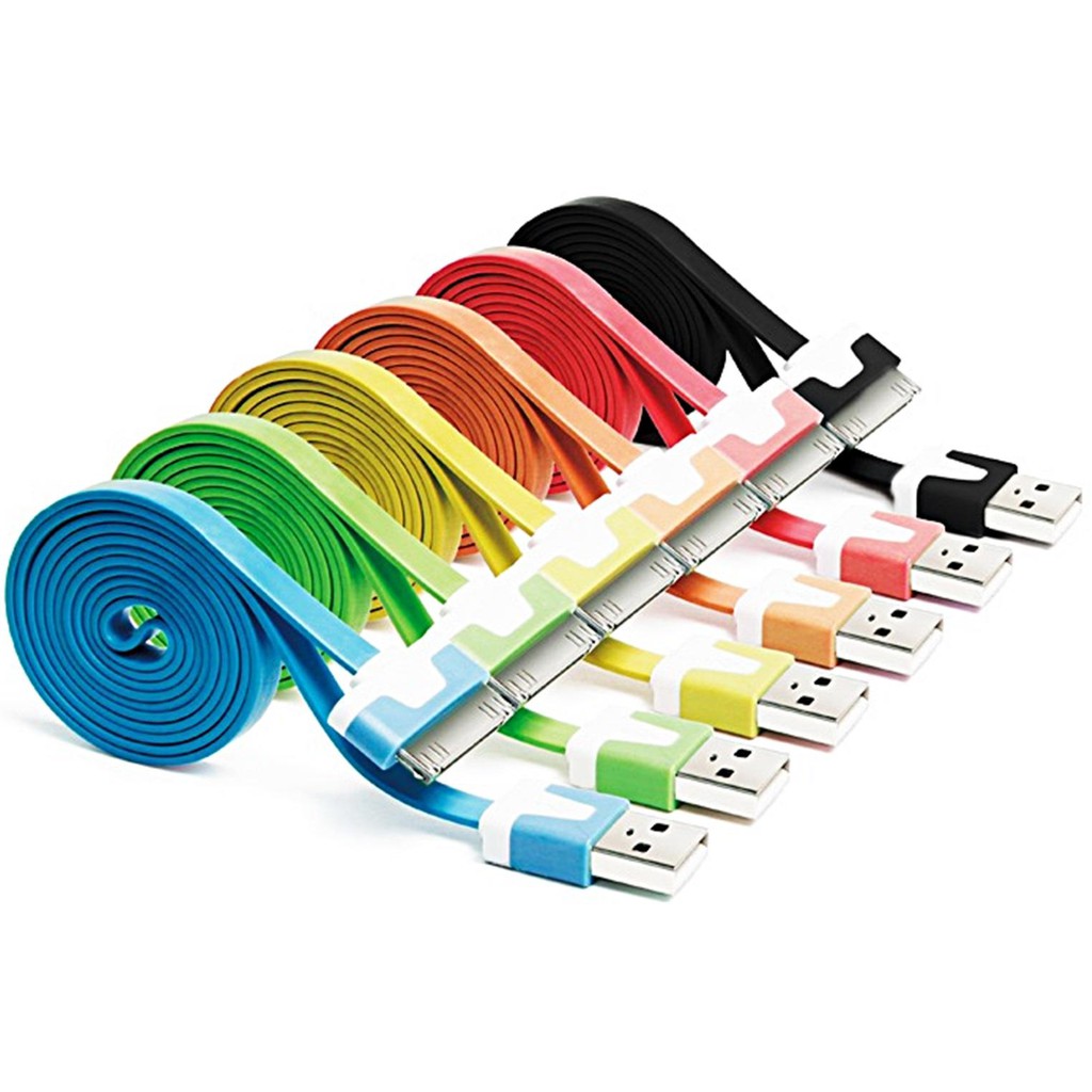 Cabo USB para iPhone 4/ iPad/ iPod 2m Flat