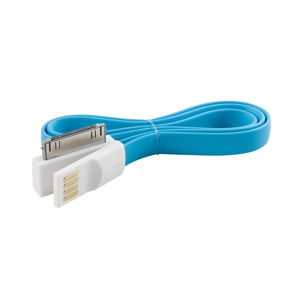 Cabo Celular Usb Flat 30 Pinos 1.2m Iphone Azul