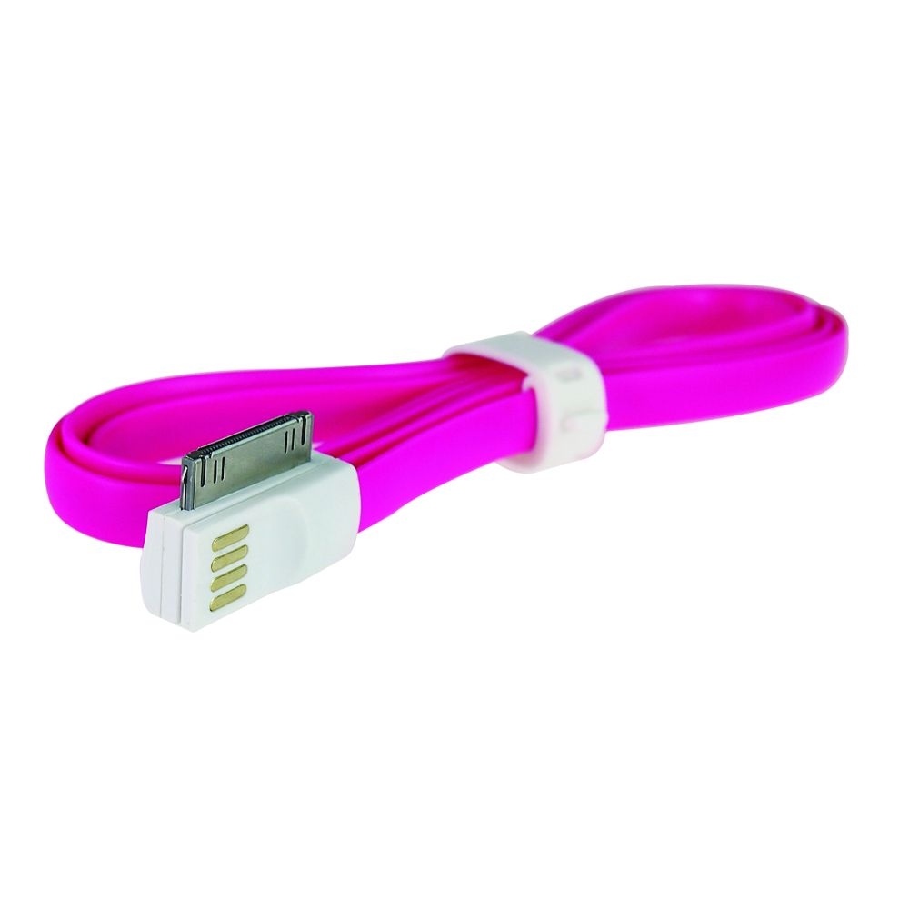 Cabo Celular Usb Flat 30 Pinos 1.2m Iphone Rosa