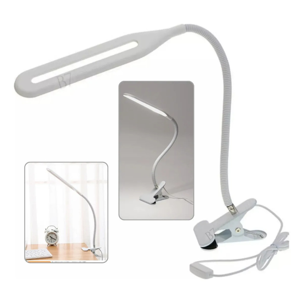 LUMINÁRIA DE BANCADA CLIP ON USB LED