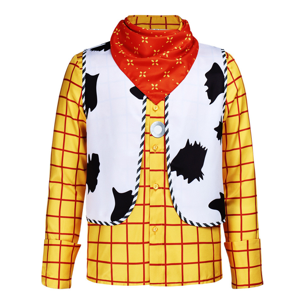 Fantasia de cosplay do Woody de Toy Story para Halloween, traje de cosplay da Disney do Woody e da Jessie para role-play