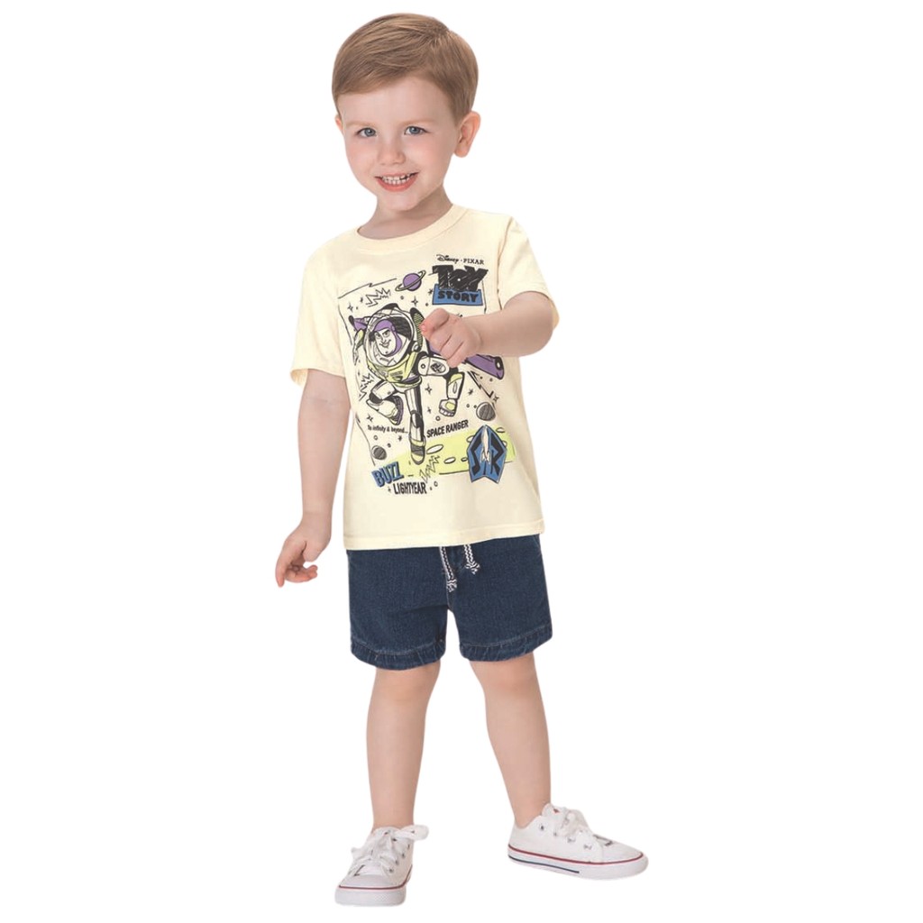 Conjunto Malwee Kids Toy Story Woody Buzz Slinky Rex Aliens Play Time Em Algodão Infantil Menino 138376