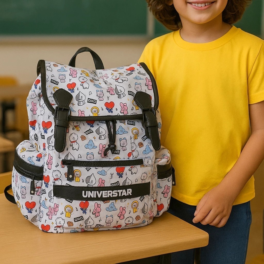 Mochila Costas Trabalho Bolsa Leva Roupa Maquiagem Escola Faculdade Viagem Presente Ursinho Bichinho