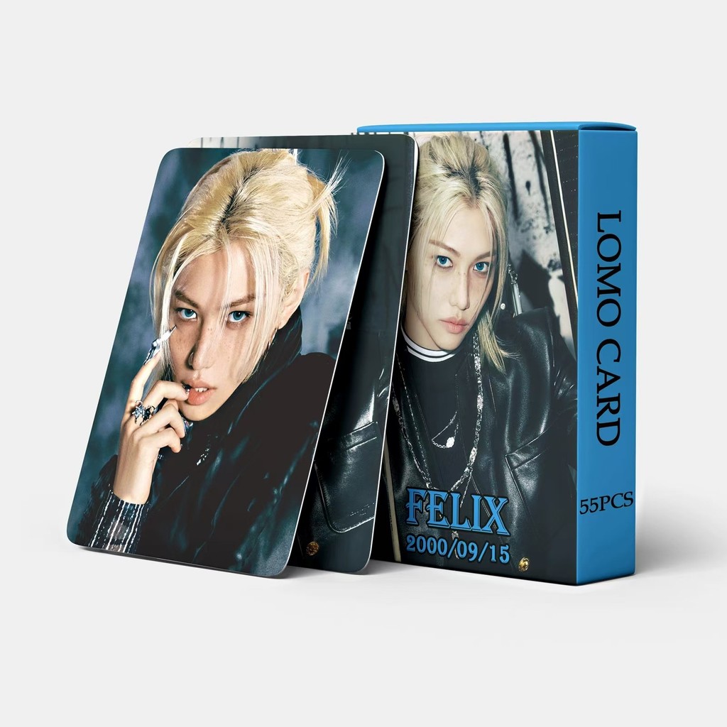 55 Pçs/Set Kpop Stray Kids ATE Felix Solo Lomo Cartões Meninos Photocards Straykids Cartão Postal