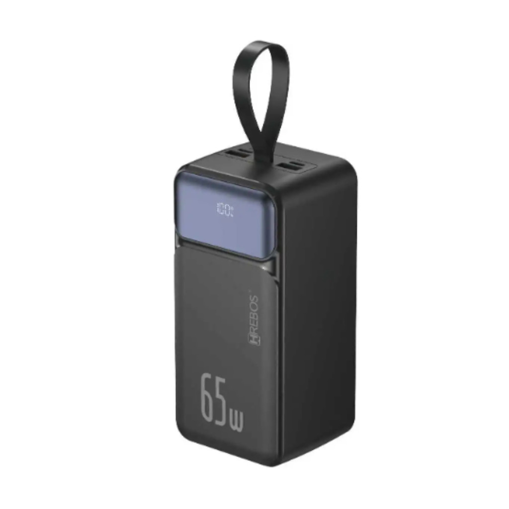 Power Bank 30000mAh 65W PD Rápido Alta Potência Para Mini Starlink Notebook e Celulares HREBOS PB-960