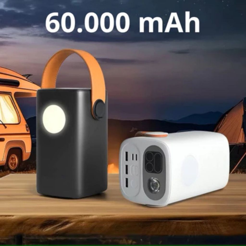 Carregador Portátil Power Bank 60000mAh 100W Ultra Rápido Para Mini Starlink Celulares E Notebook