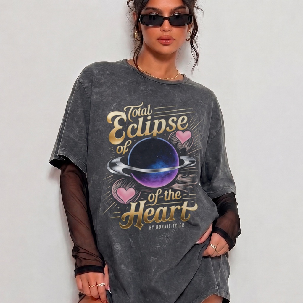 Camiseta Basica Estoanda Vintage Bonnie Tyler Sucesso Total Eclipse of the Heart Nostalgia Flashback