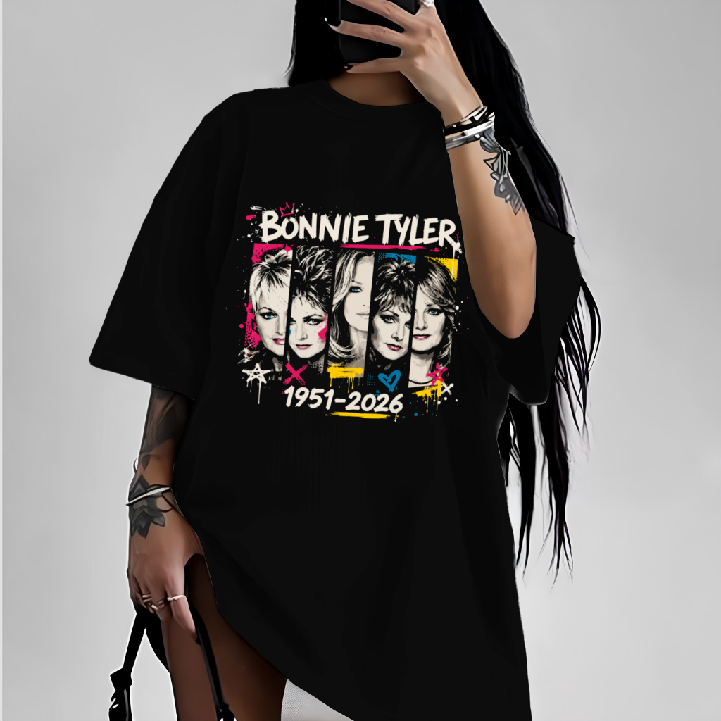 Camiseta Basica e Oversized Bonnie Tyler Sucesso Nostagia 1951- 2026 Rock Total Eclipse Of The Heart