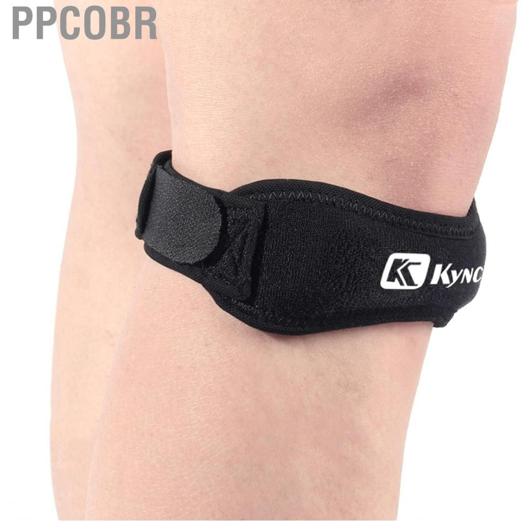 Ppcobr 1PC Adjustable Knee Patellar Tendon Support Strap Band Brace Pads for Outdoor Sport Black