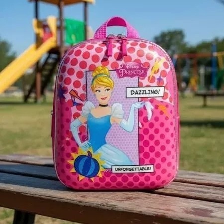 Mochila Infantil Disney Princesas Cinderela Sereia Branca Neve Tamanho P Escola Passeio