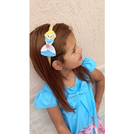 Tiara de cabelo Branca de neve, Elza, Anna, Rapunzel, Bella, Cinderela, Ariel, Mirabel, Moana
