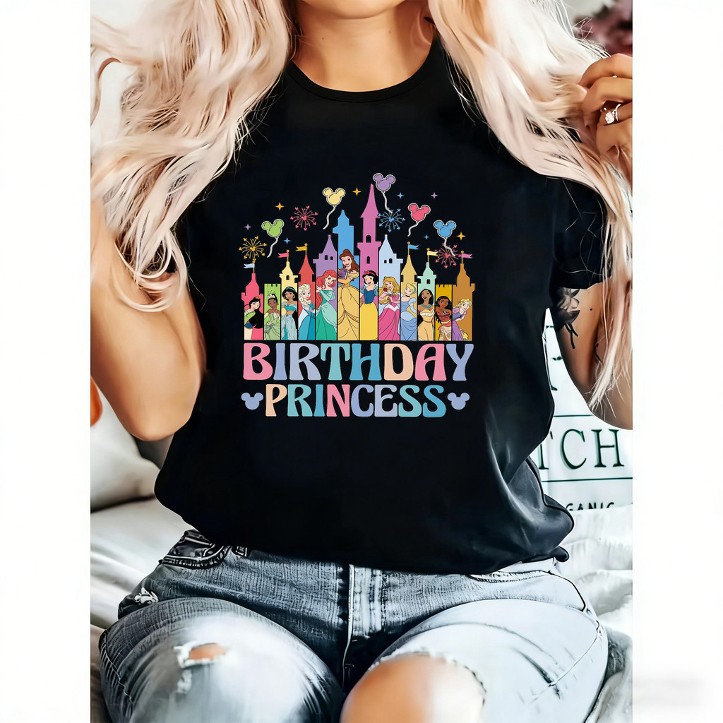 Camiseta Feminina Disney Princesas Coloridas Encantadoras Fofas Estilo Cinderela