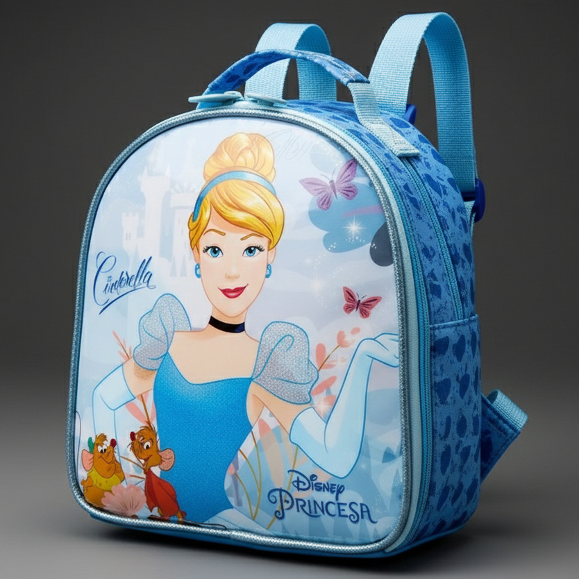 Lancheira Bolsa Térmica Escolar Menina Cinderela Princesa Disney Original 13094