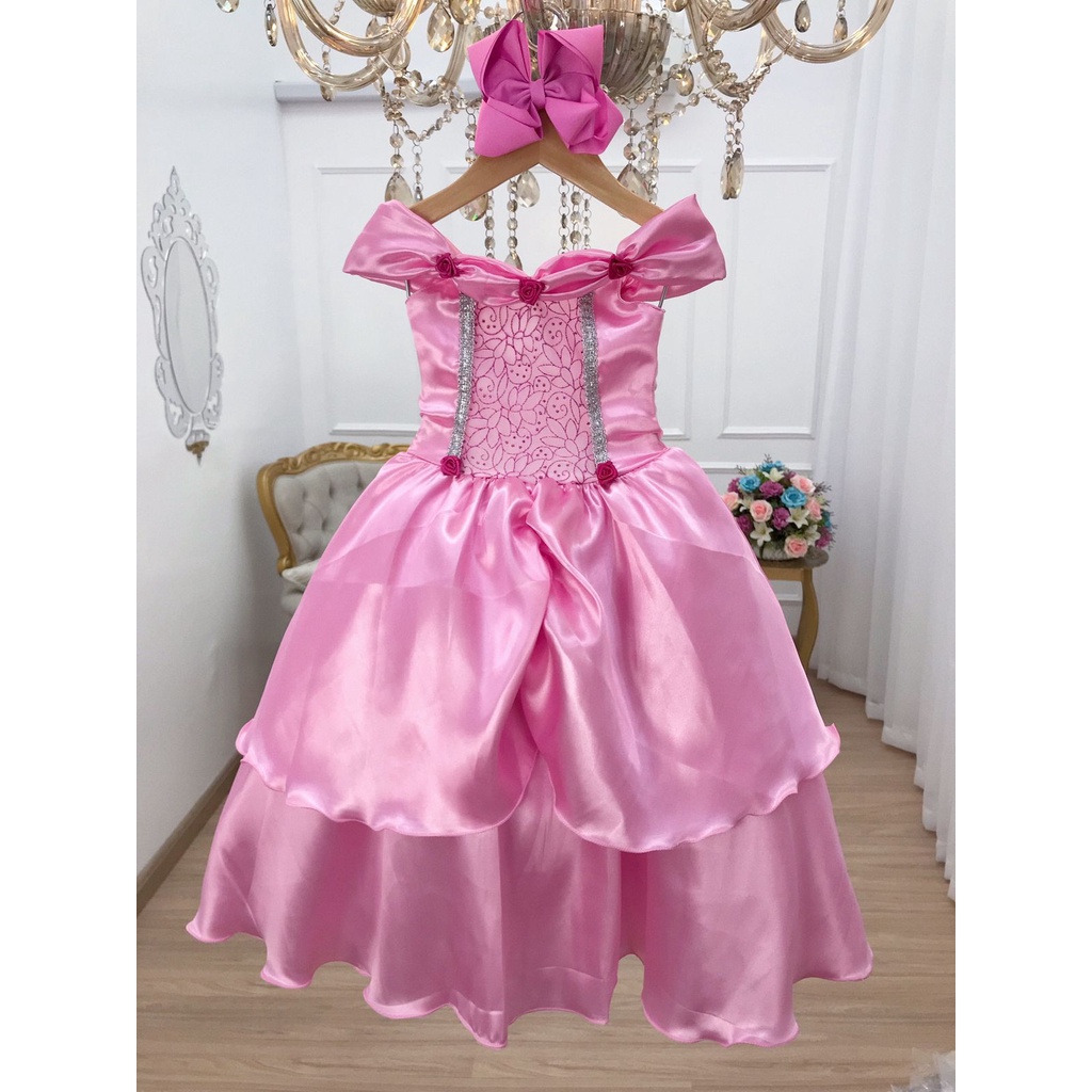Fantasia Infantil Princesas Disney Princesa Real Luxo Fantasia Princesa Aurora Bela Adormecida Cinderela