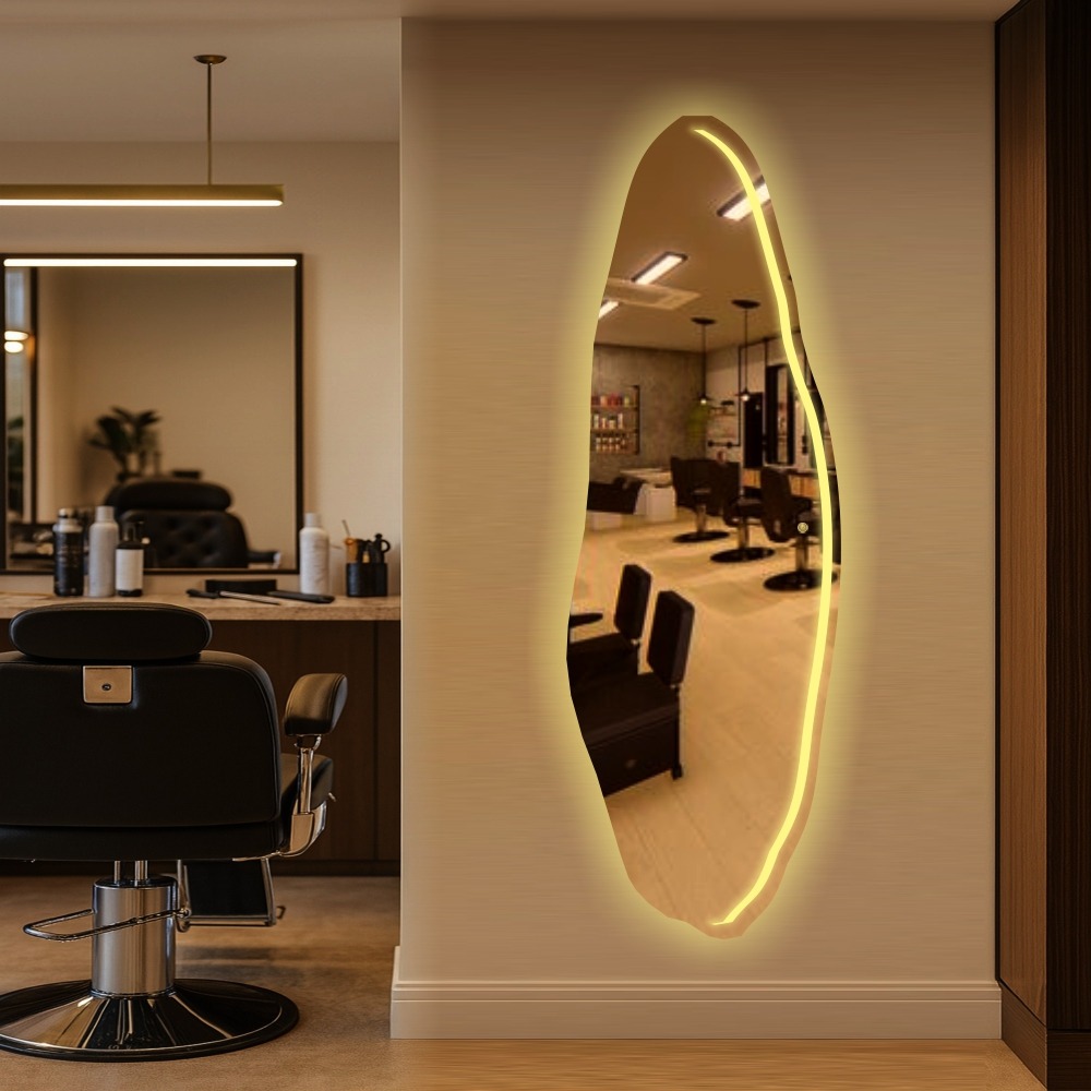 Espelho Corpo Inteiro Led 210cm Polido Grande Quarto Luxo Bivolt Touch