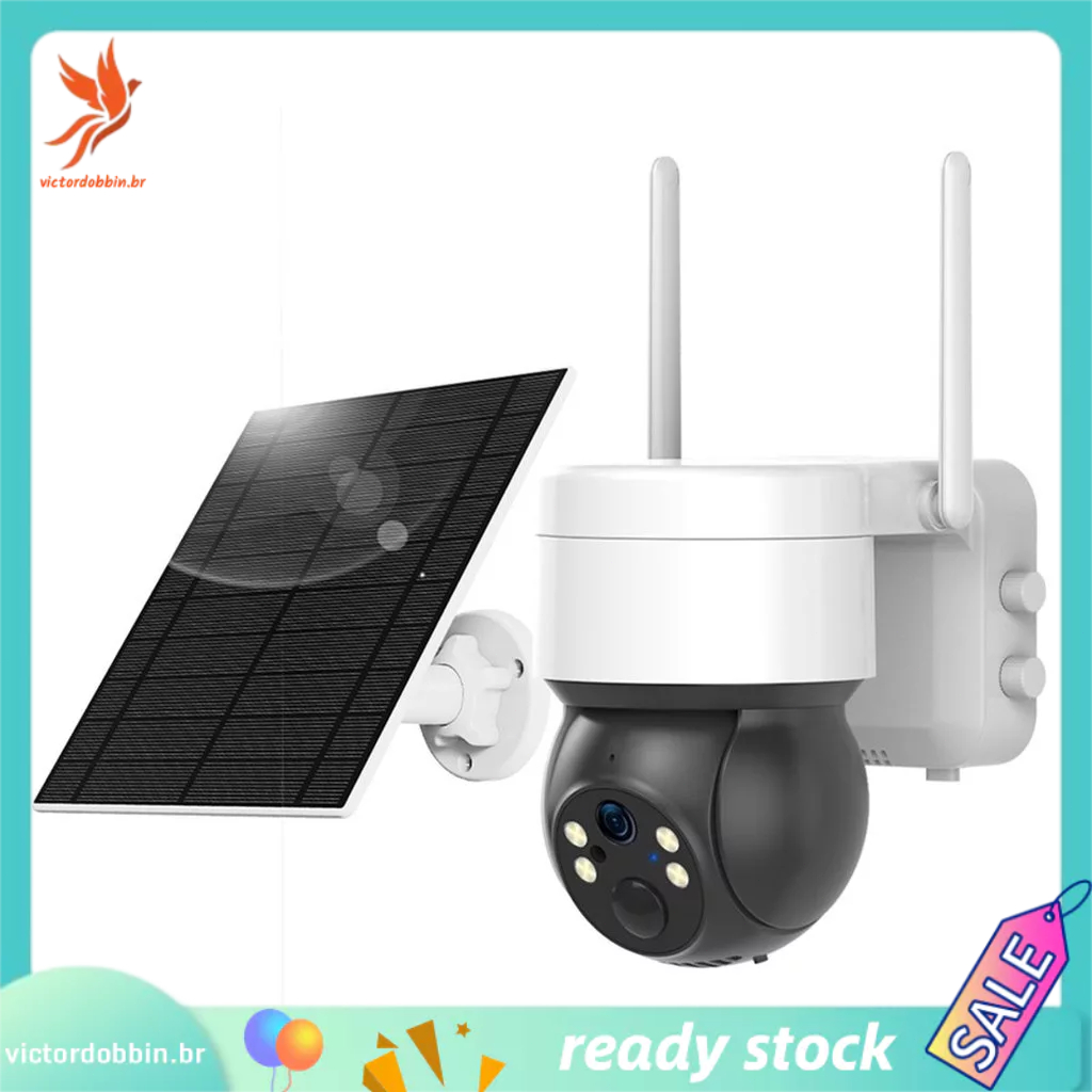 Câmera Solar Inteligente 4G PTZ 3MP Tuya WiFi Câmeras De Vigilância Com Painel Detecção Humana 32G