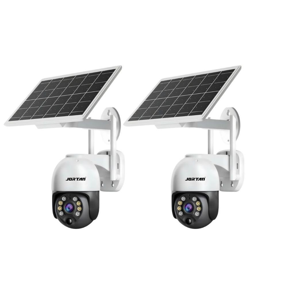 Kit 2 Câmera de Segurança Dome Wi-fi Externo com Painel Solar - com App ICSEE