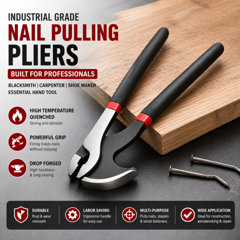 Industrial Grade Nail Puller Pliers Ferramenta de remoção de unhas multipropósito para uso doméstico de madeira e por
