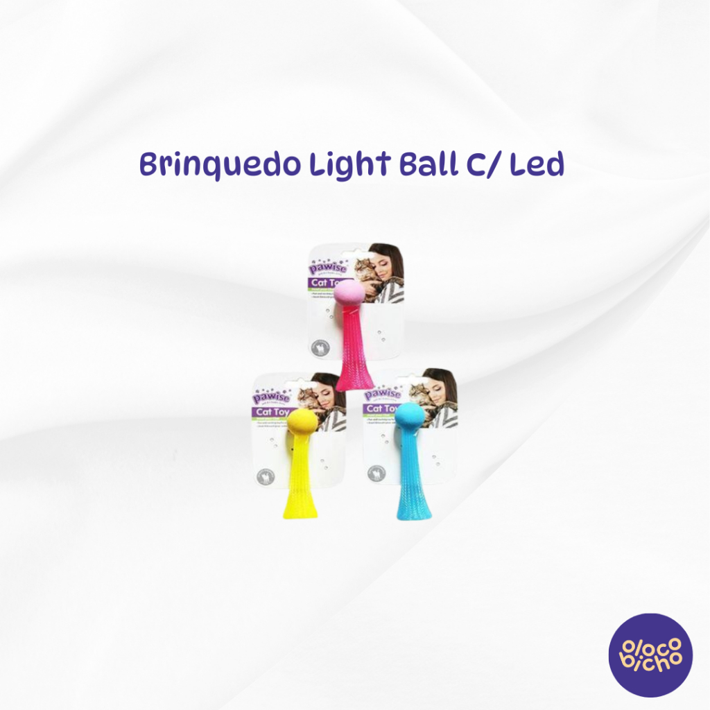 Brinquedo Relaxante  para Gato Light Ball C/ Led - 12 Cm Pawise