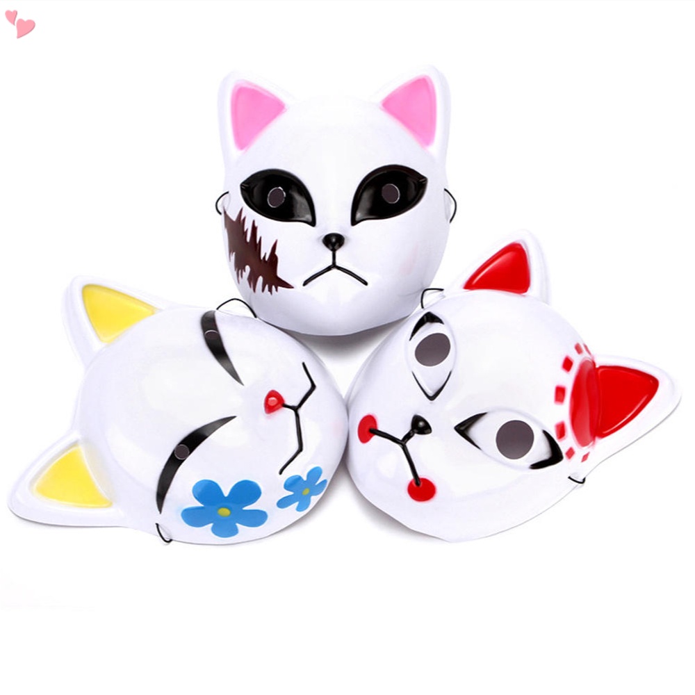 Máscara Anime Cat Led Light Up De Raposa Japonesa Para O Halloween Carnaval Cosplay Costumes Decor