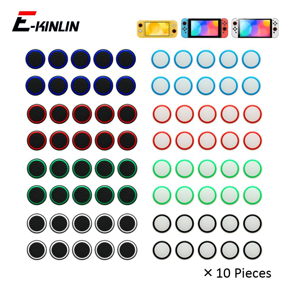 10 PCS Joystick Silicone Thumbstick Cap Tampas De Aperto De Polegar Para Nintendo Switch OLED Lite Joy-Con Joycon