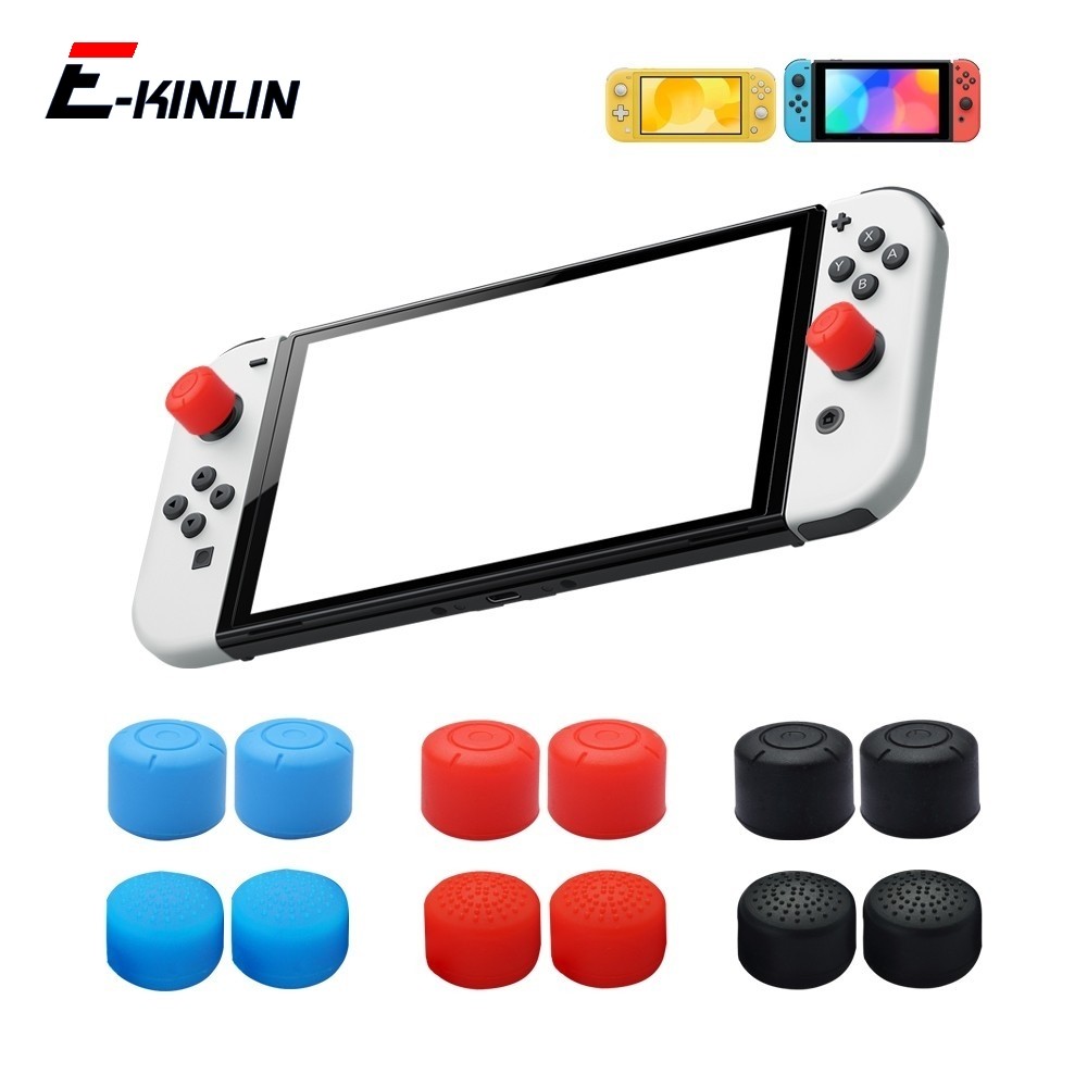 2 PCS Extra Alto Thumbstick Grip Cap Joystick Botão Para Nintendo Switch OLED Lite Joycon Joy-Con NS