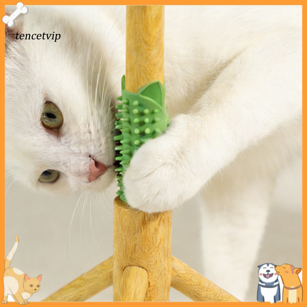 Cat Table Leg Face Scratcher Pet Brush Self Groomer Adjustable Silicone Indoor Massage Comb for Cats Kitten Furniture So