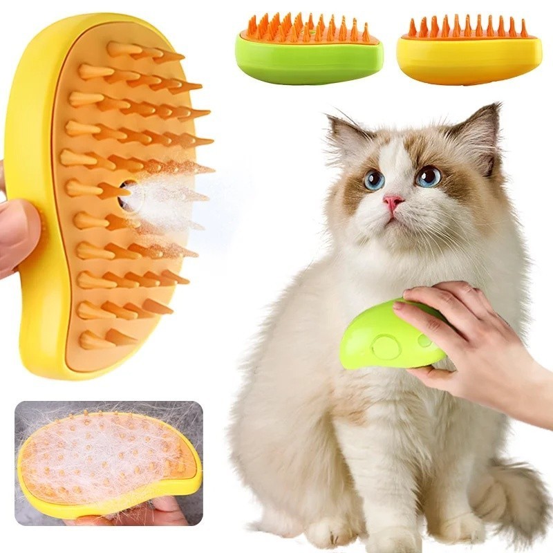 Cat Steam Brush Pet Massage Comb Cat Dog Grooming Comb Electric Spray Water Spray Cats Bath Brush Hair Brushes Grooming