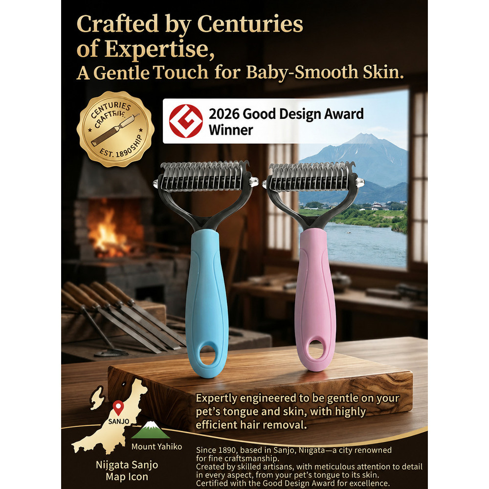 【Dupla Face】HFH-Pet Grooming Brush Dual-Sided Comb/Pente Para Cães/Pente Para Gatos