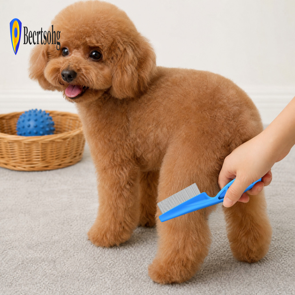 Tpr Rubber Pet Comb Dog Grooming Brush 3pcs Set – Wide Edge Double-sided Stainless Steel Undercoat Rake Hair Remover f
