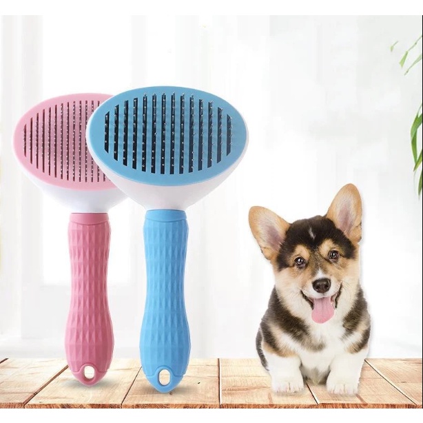 3 em 1 kit de pente para cães e gatos escova para cães escova para animais de estimação pente autolimpantemoval comb