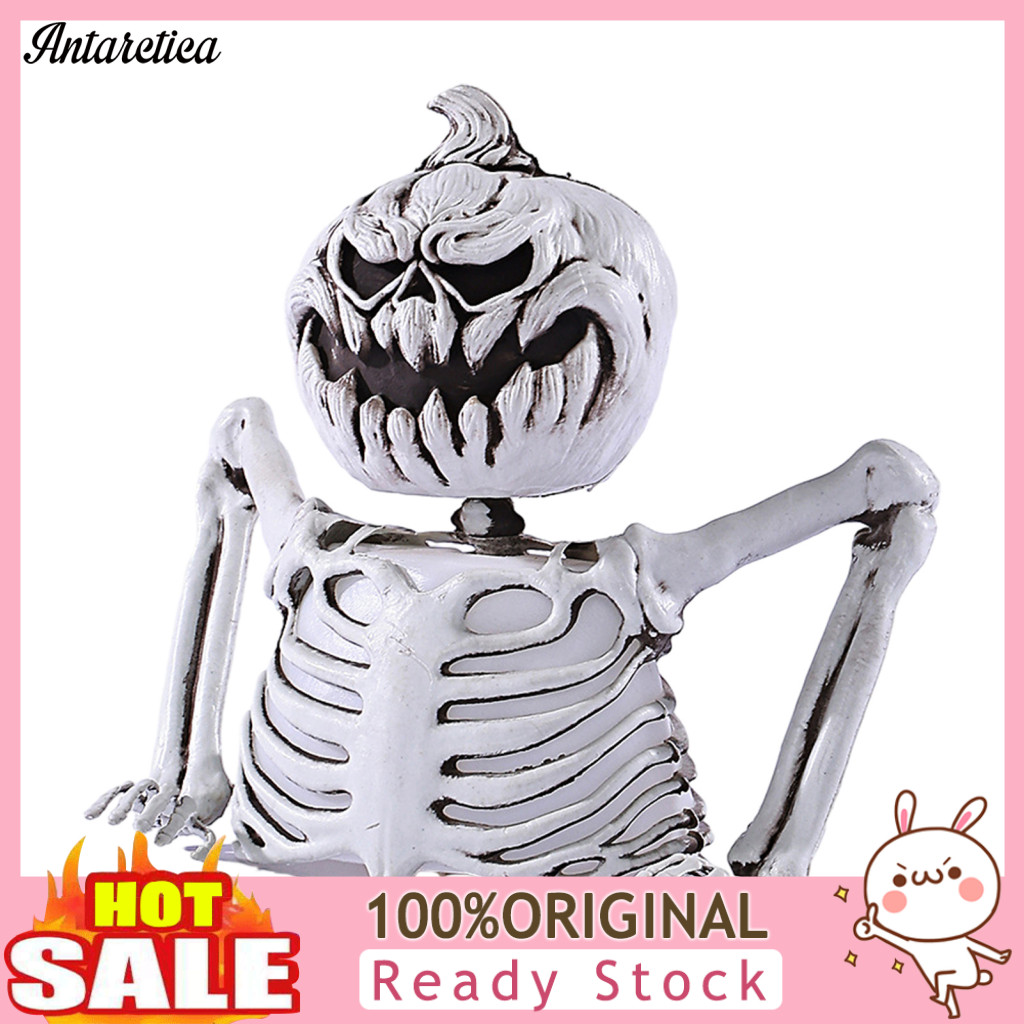 Skeleton with Light Halloween Decoration Green Led Haunted House Yard Art Spooky Night Terror Prop for for Southeast