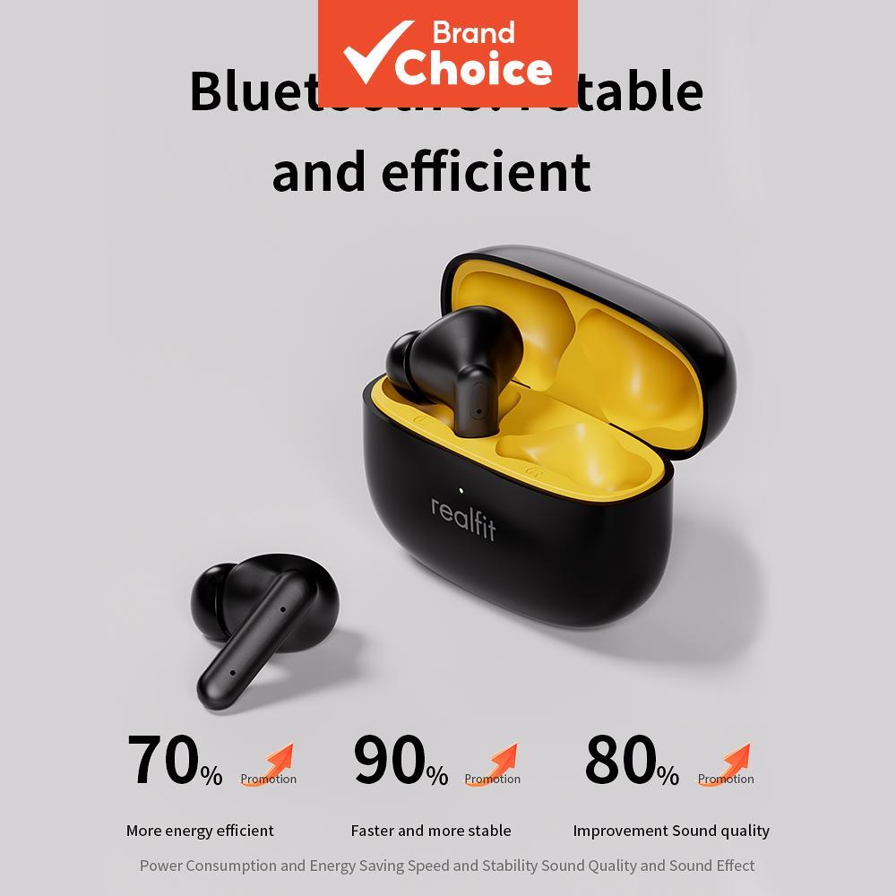 Realfit F3 Fones De Ouvido TWS 38dB Com Cancelamento De Ruído 360 Áudio Espacial À Prova D'água Graves Ricos Esportivos