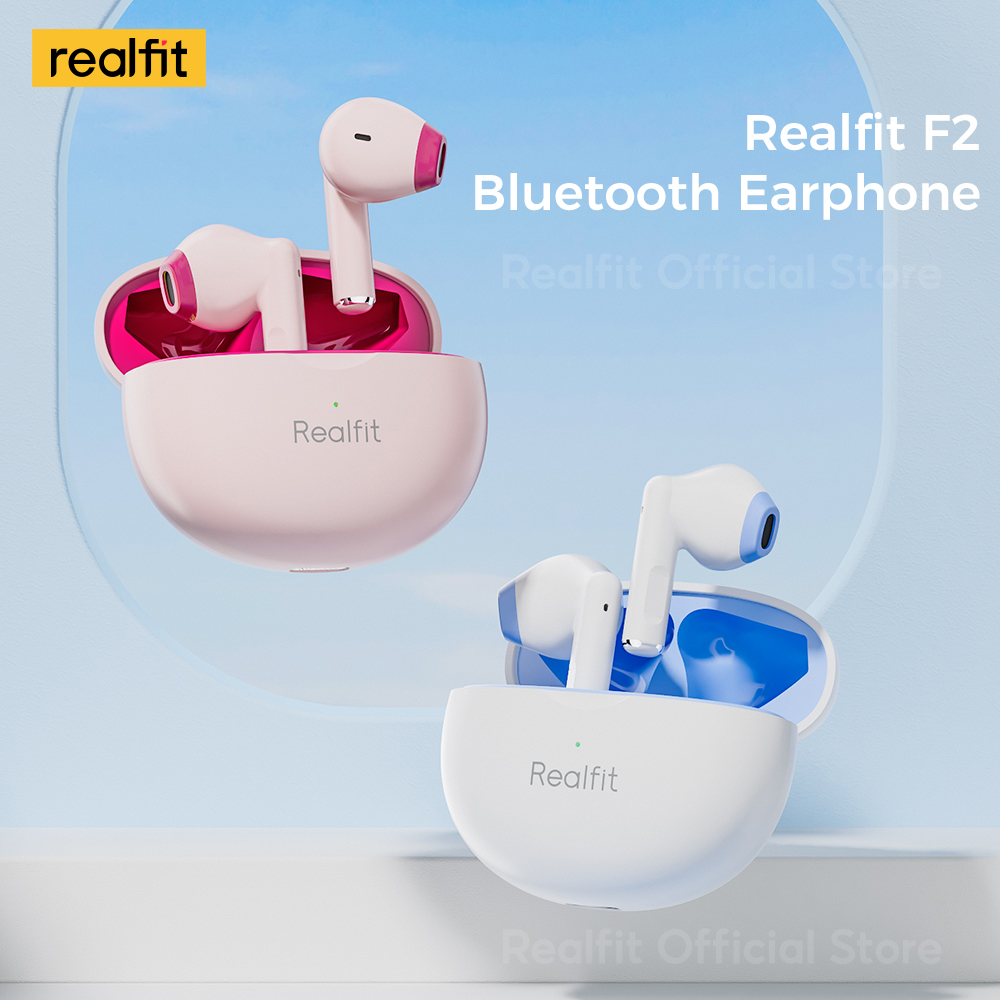 Realfit F2 Fones De Ouvido TWS HD Chamadas Bluetooth De Alta Qualidade Baixa Latência Com AI ENC Para Uso Diário Som Est