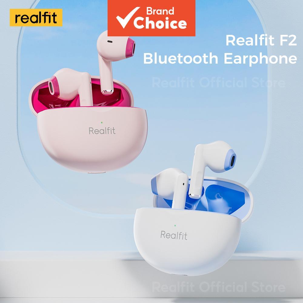 Realfit F2 Fones De Ouvido TWS HD Chamadas Bluetooth De Alta Qualidade Baixa Latência Com AI ENC Para Uso Diário Som Est