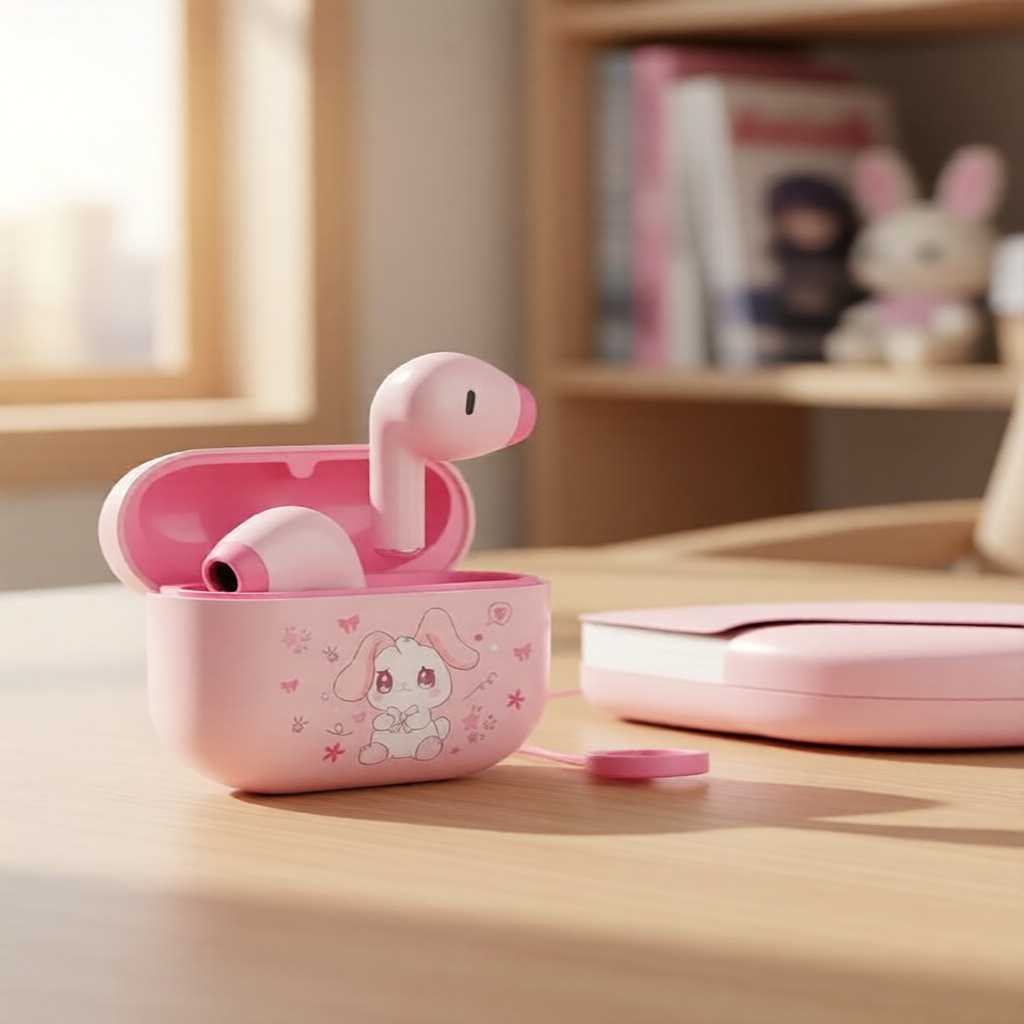 Realfit S2 Mini Fones De Ouvido TWS Dopamina Cartoon Controlados Por Aplicativo Adequados Para Dormir À Prova D'água HiF