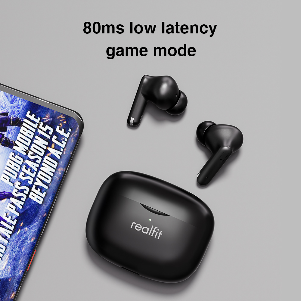 Realfit F3 Fones De Ouvido TWS 38dB Com Cancelamento De Ruído 360 Áudio Espacial Rich Bass Esportivos À Prova D'água HiF