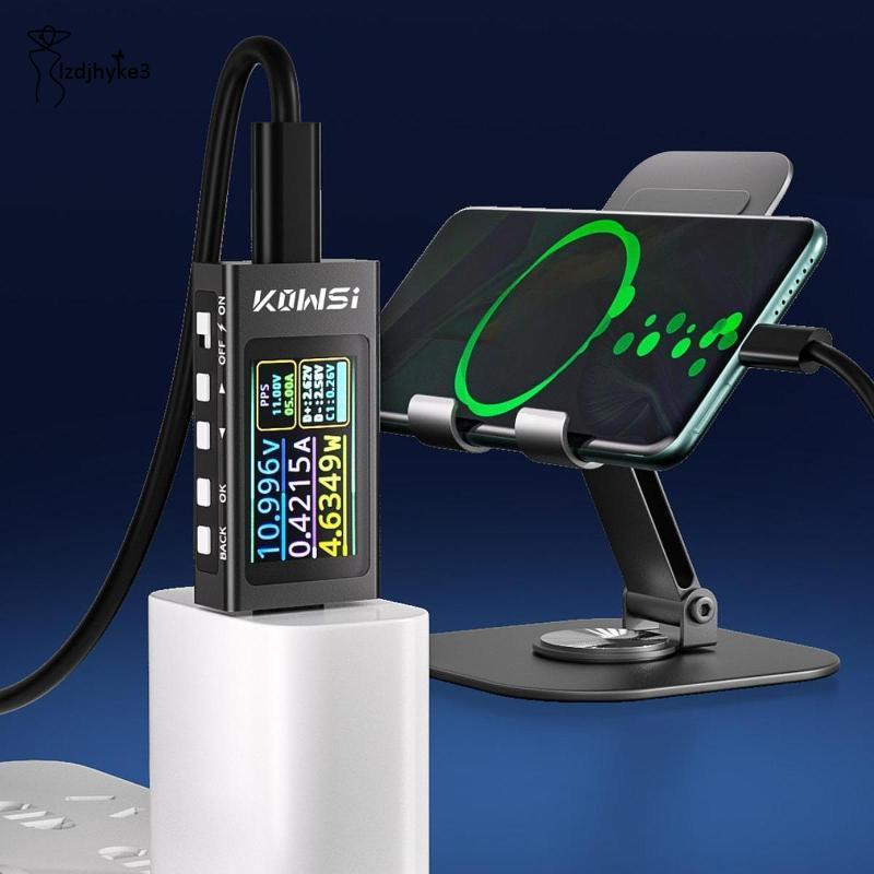[lzdjhyke3] Testador Rápido USB-C , Amperímetro Digital Confiável , Display , Ideal Para DC 4-30V , Telefones E Laptops
