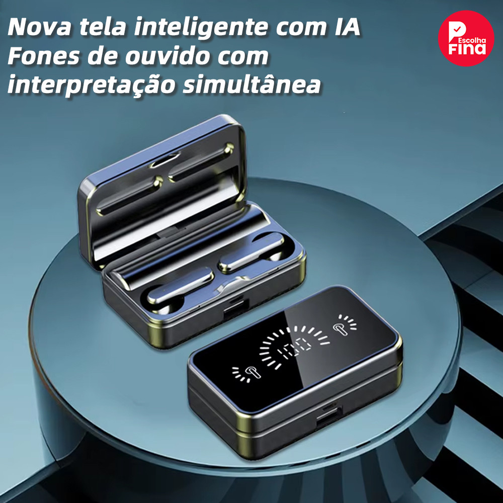 Fones TWS S20/E6S Intra-auriculares Sem Fio com Bluetooth 5.2, Som Estéreo HIFI e Controles por Toque Sensível