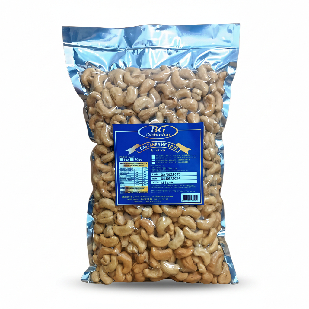 Castanha de caju inteira torrada com Sal 1kg Premium