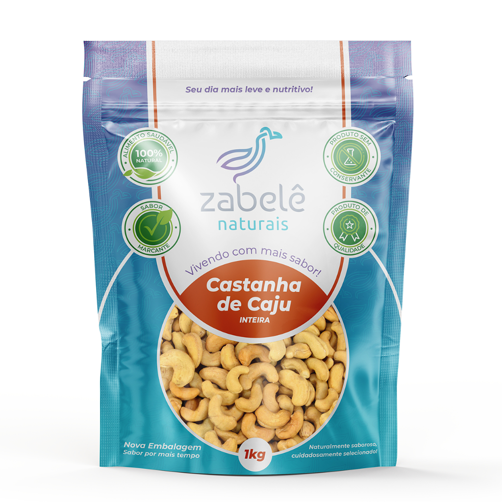 Castanha de Caju Inteira Sem Sal Premium - Zabelê Naturais