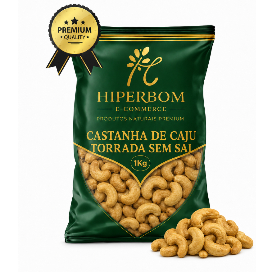 Castanha de Caju Torrada Sem Sal W1 Inteira Premium