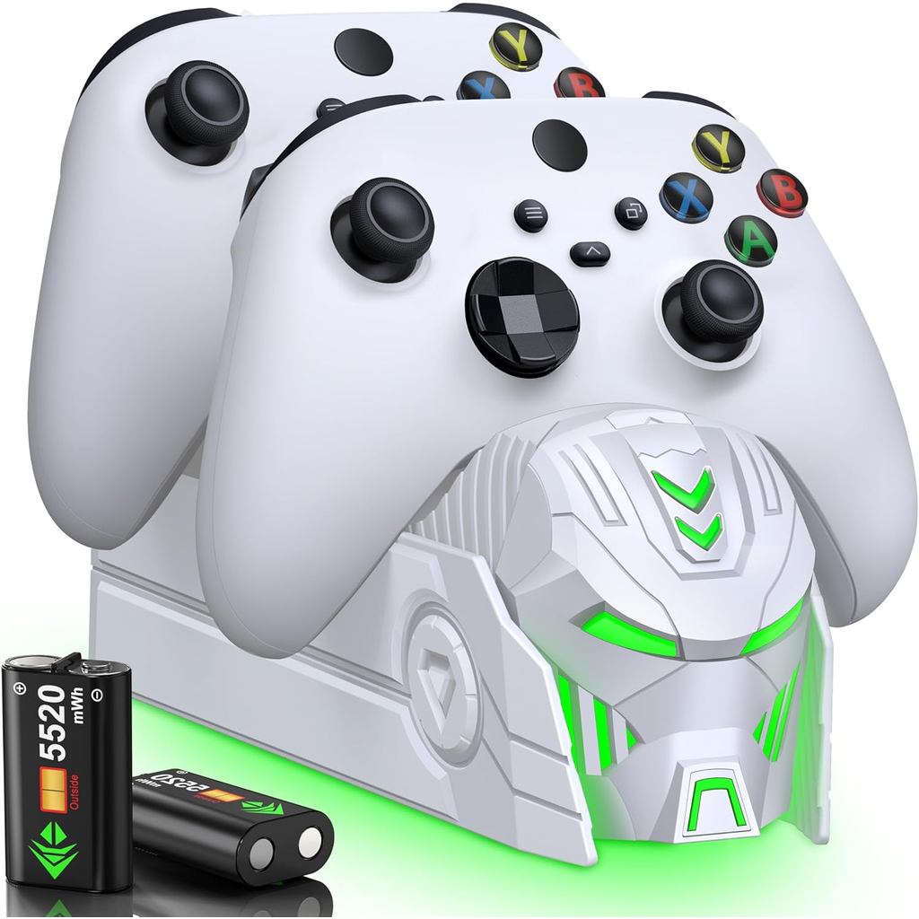Charging Station Compatible with Xbox One Controller w 2X 5520mWh Batteries,Fast Charging Rechargeable Battery Pack USB