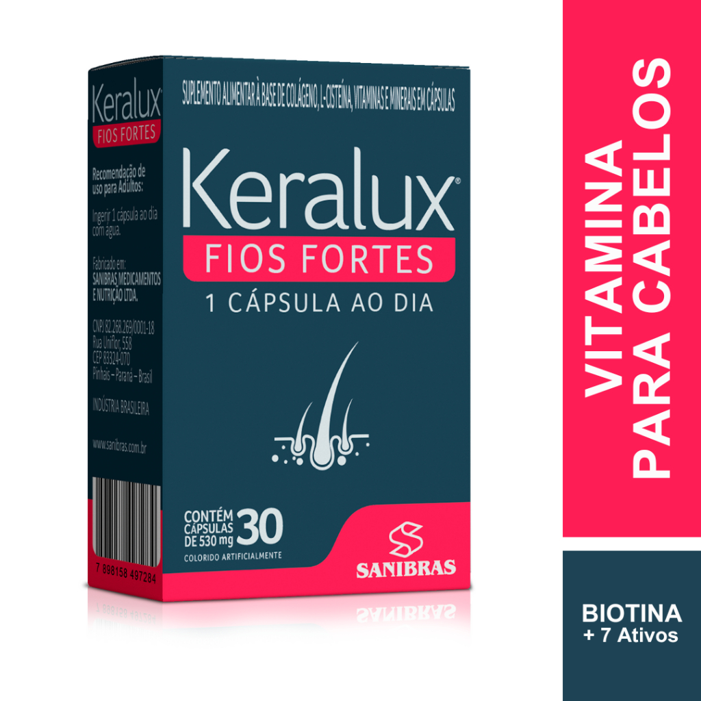 Keralux (Biotina + Queratina) - Vitamina para Cabelos