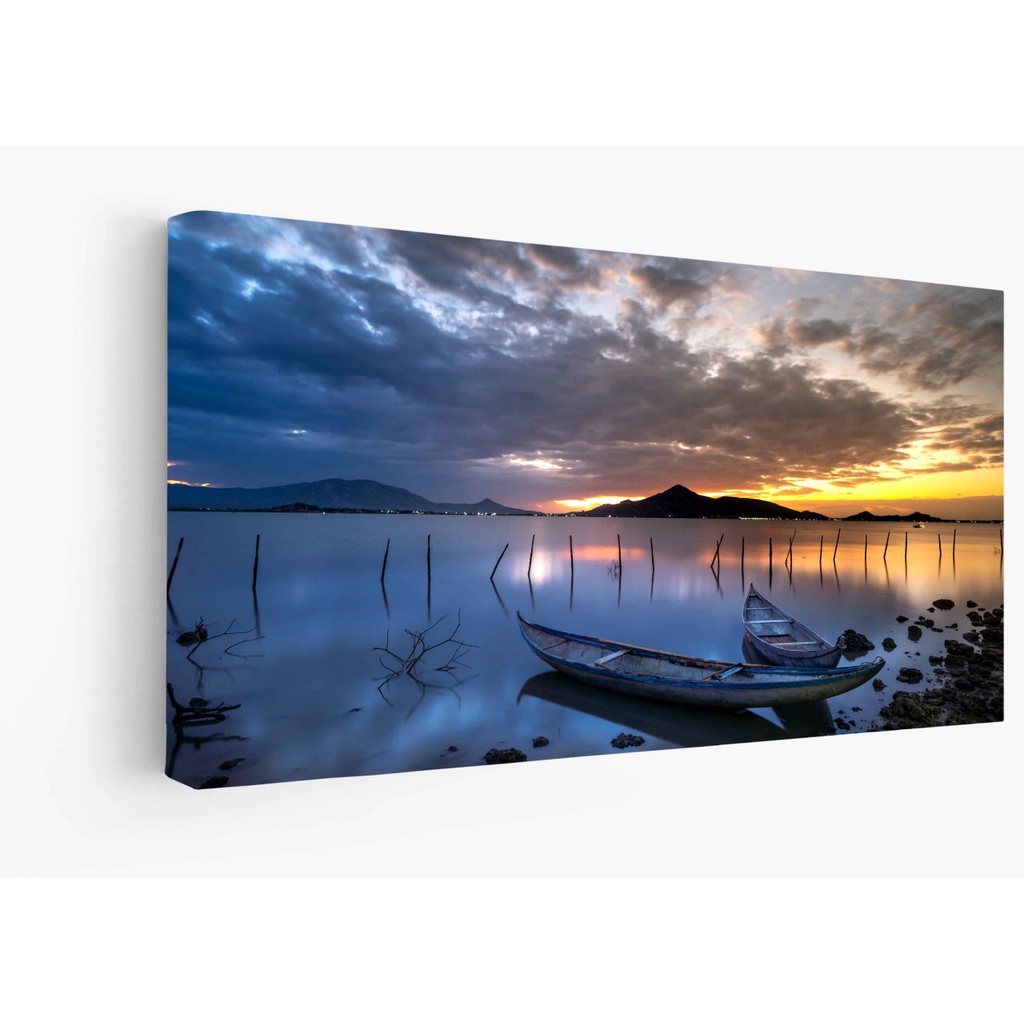 Quadro decorativo Barco Paisagem, lago