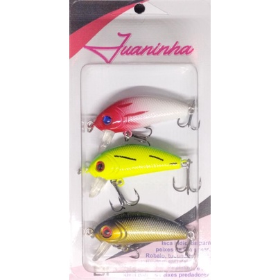 kit de isca juaninha 3 em 1 pesca artificial  pra rio mar pesqueiros e lagos pescaria de encosta  caiaque  barco  tucuna