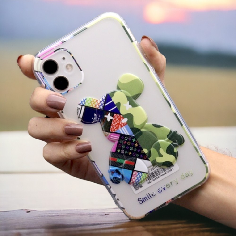 Case Ursinho Smile Every Day iPhone 7/8 Plus, Xs, Xr, 11, 11 Pro, 12 Pro Max e 13 Pro