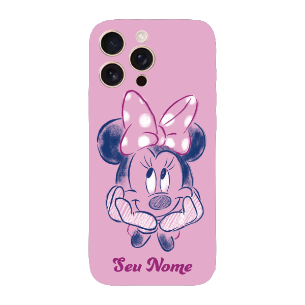 Capinha para iPhone 16 Pro Max Anti Impacto Personalizada - Minnie com nome